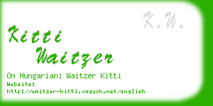 kitti waitzer business card
